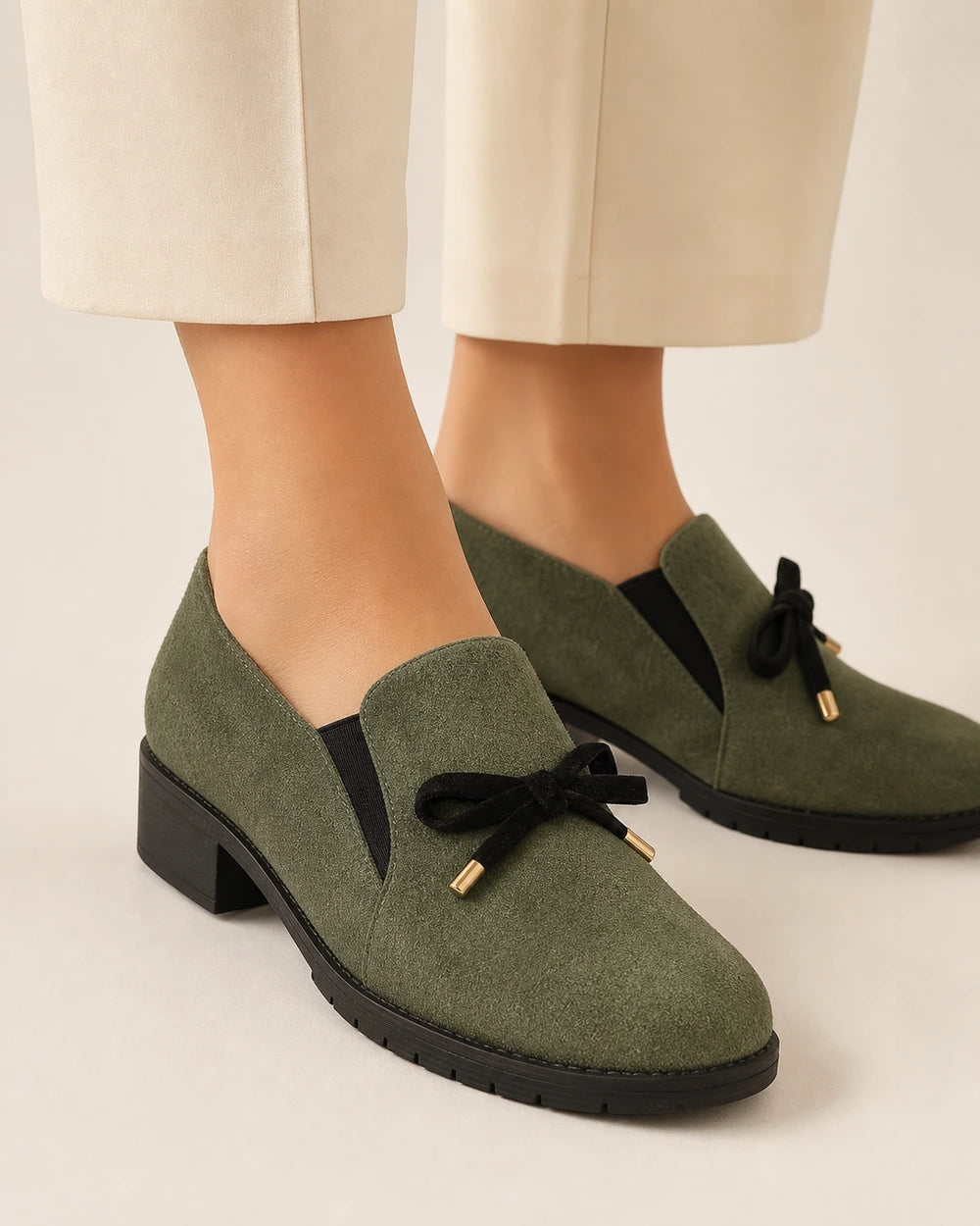 Mocasines con puntera brillante y lazo — Imagen del producto 11
