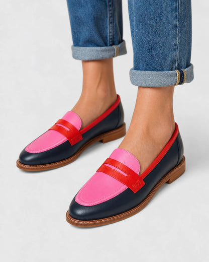 Mocasines negros y rosas con antifaz — Imagen del producto 1