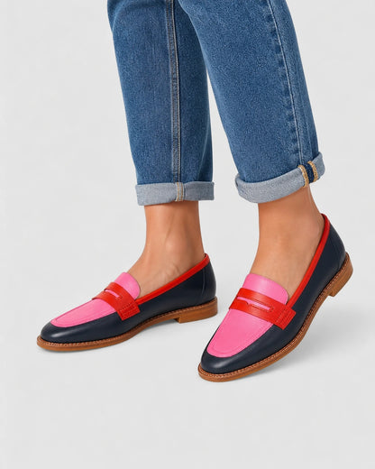 Mocasines negros y rosas con antifaz — Imagen del producto 2
