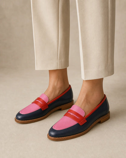 Mocasines negros y rosas con antifaz — Imagen del producto 8