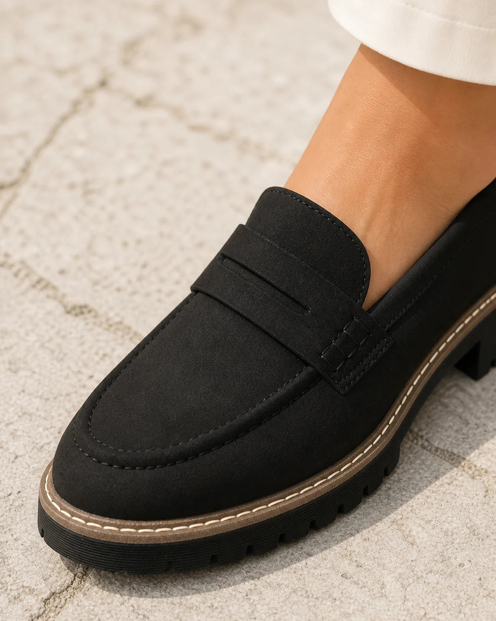 Mocasines de mujer con suela track gruesa — Imagen del producto 6