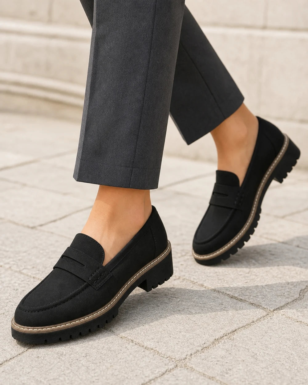 Mocasines de mujer con suela track gruesa — Imagen del producto 7