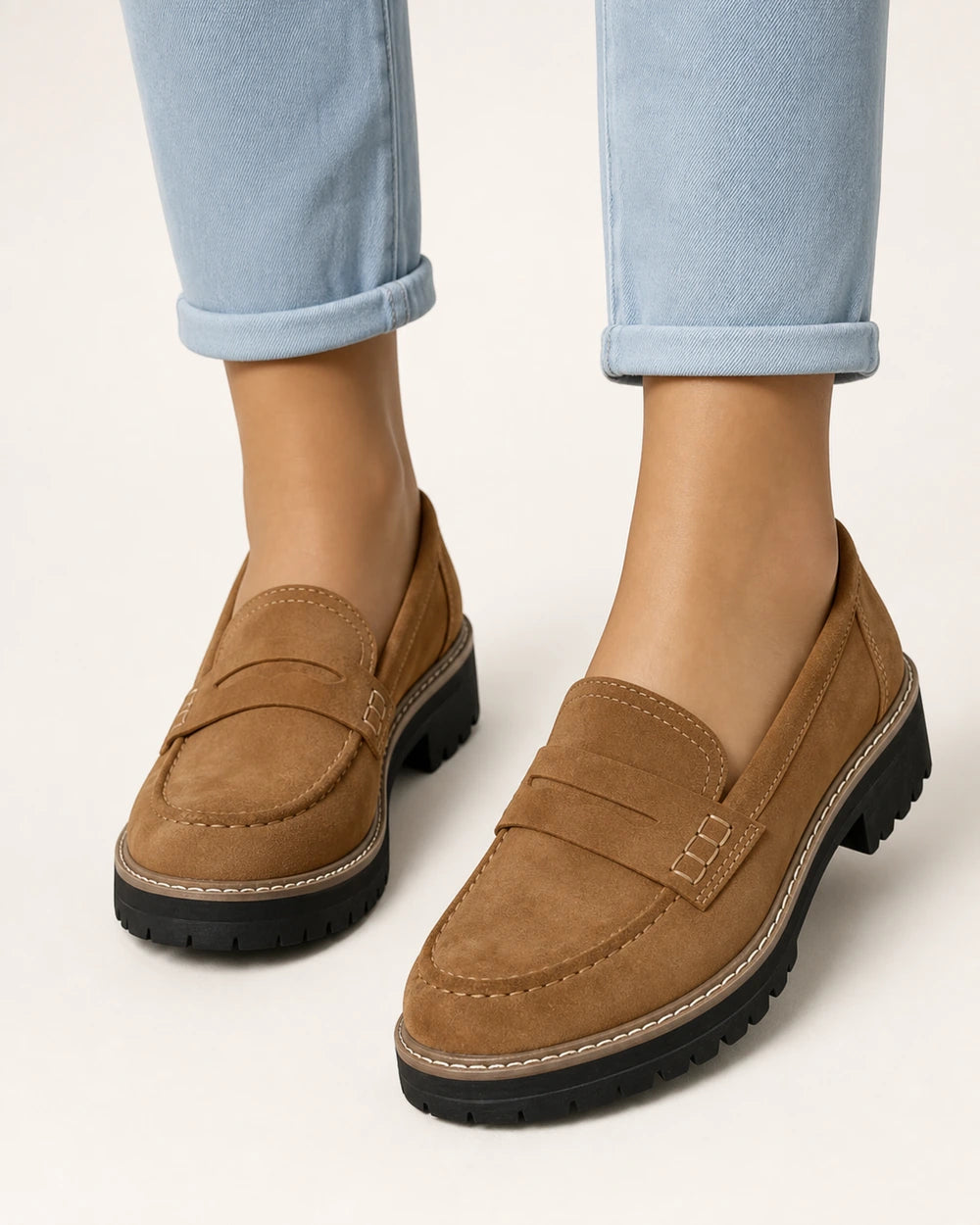Mocasines de mujer con suela track gruesa — Imagen del producto 12