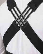 Corrector de espalda y postura con faja lumbar ajustable y tirantes cruzados – Cierre frontal
