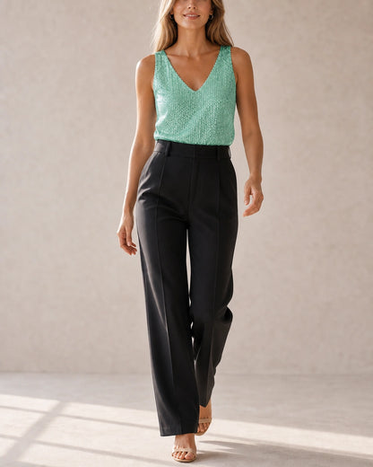 Martha | Top de mujer con lentejuelas y escote en V — image 6