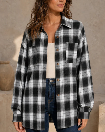 Camisa de cuadros oversize de mujer — image 13