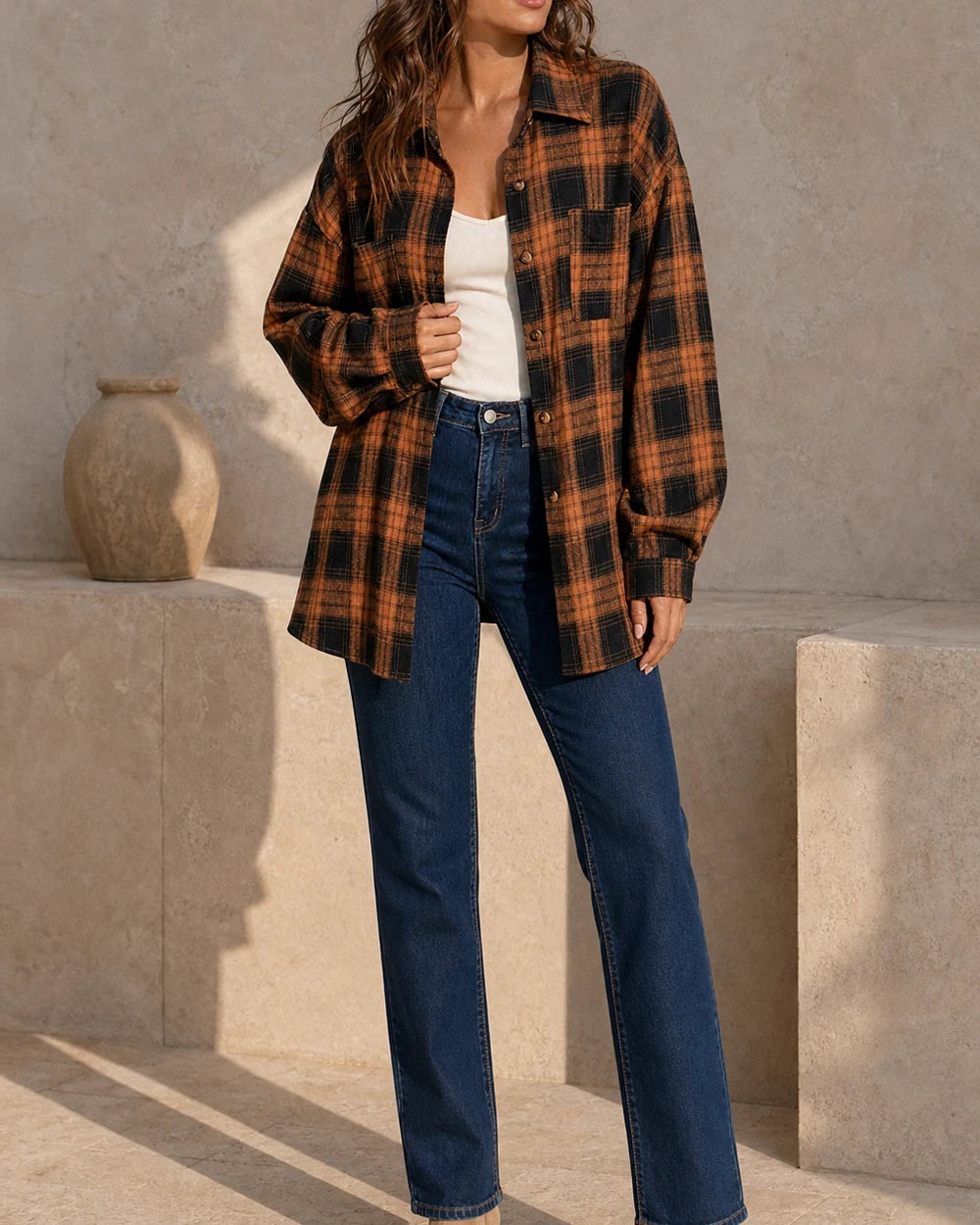 Camisa de cuadros oversize de mujer — image 2