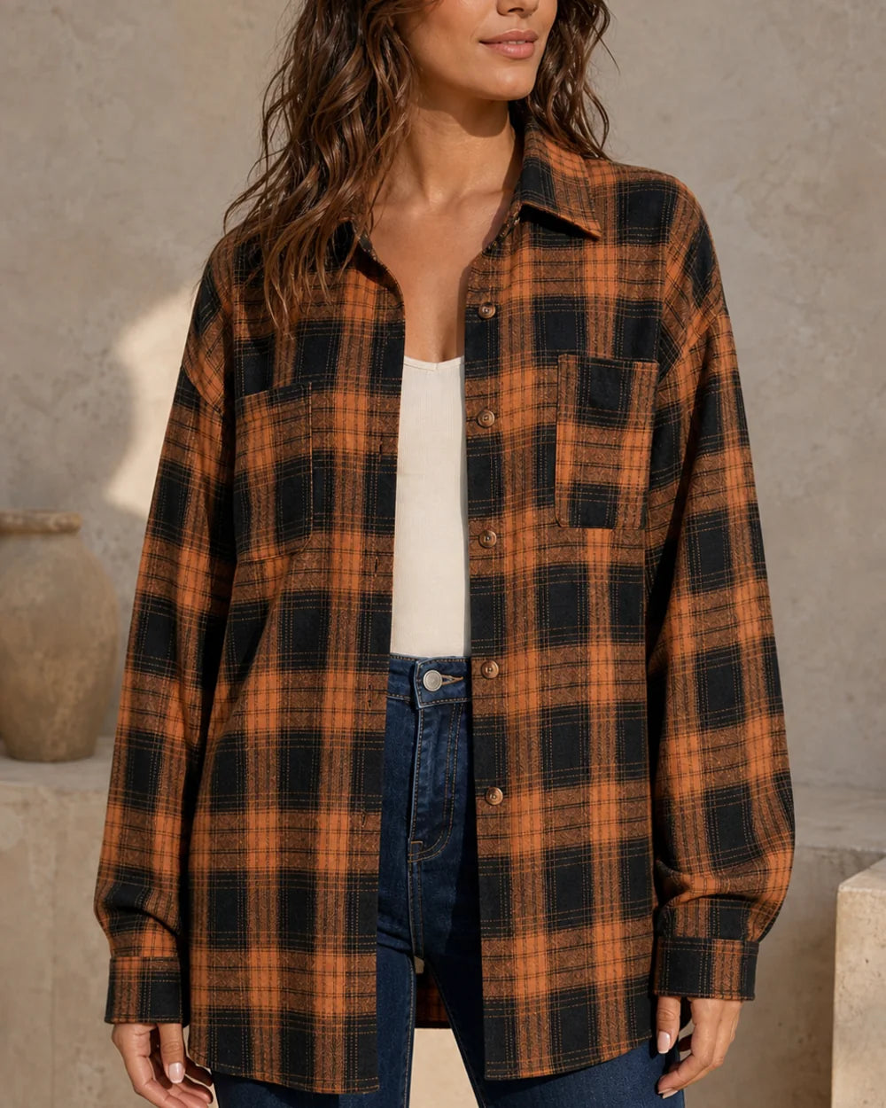 Camisa de cuadros oversize de mujer — image 3