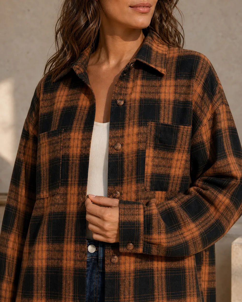 Camisa de cuadros oversize de mujer — image 5