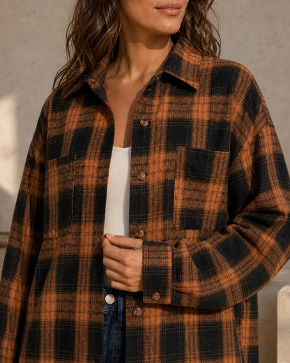 Camisa de cuadros oversize de mujer — image 5