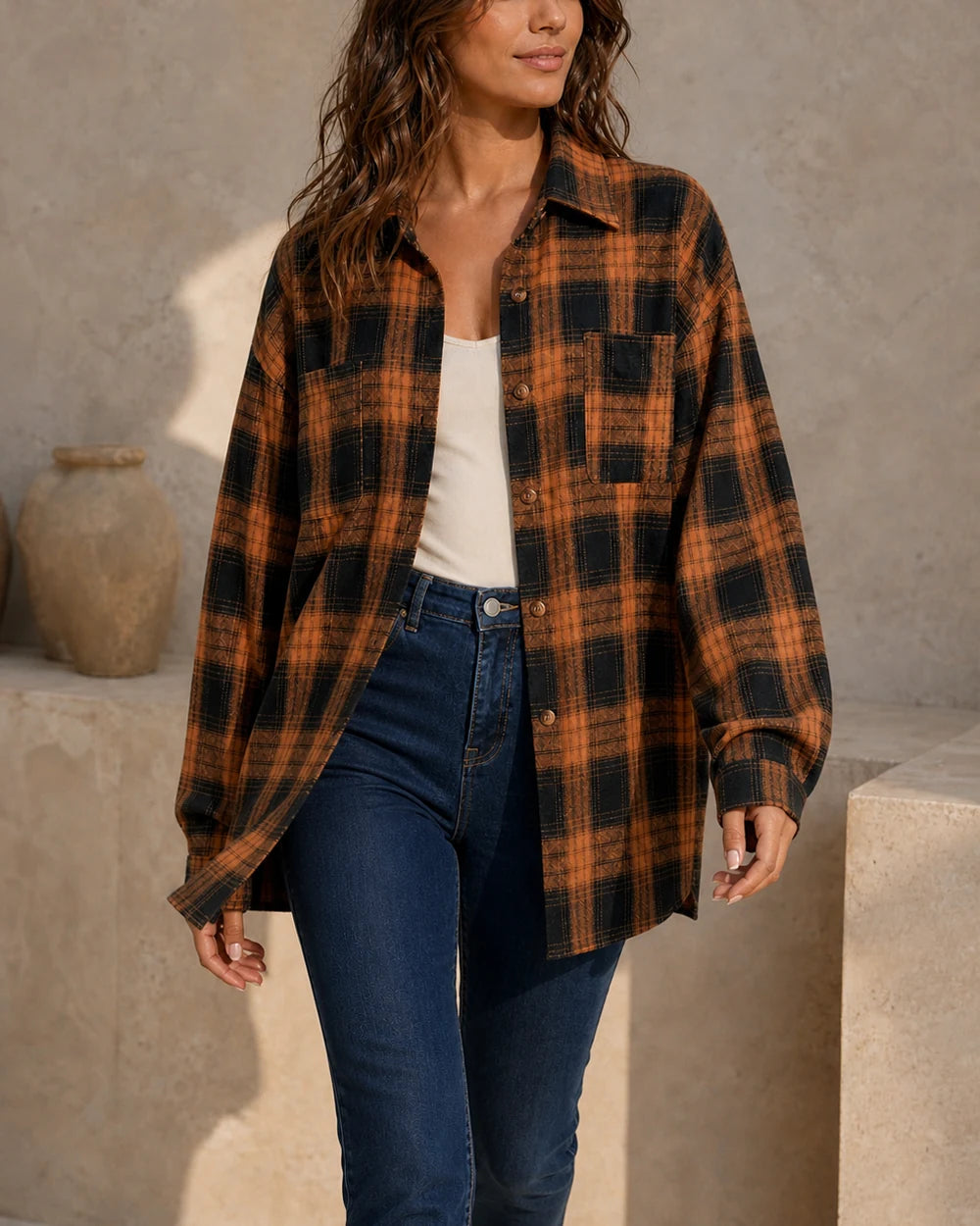 Camisa de cuadros oversize de mujer — image 6