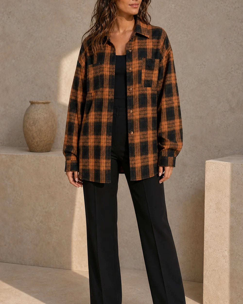 Camisa de cuadros oversize de mujer — image 7