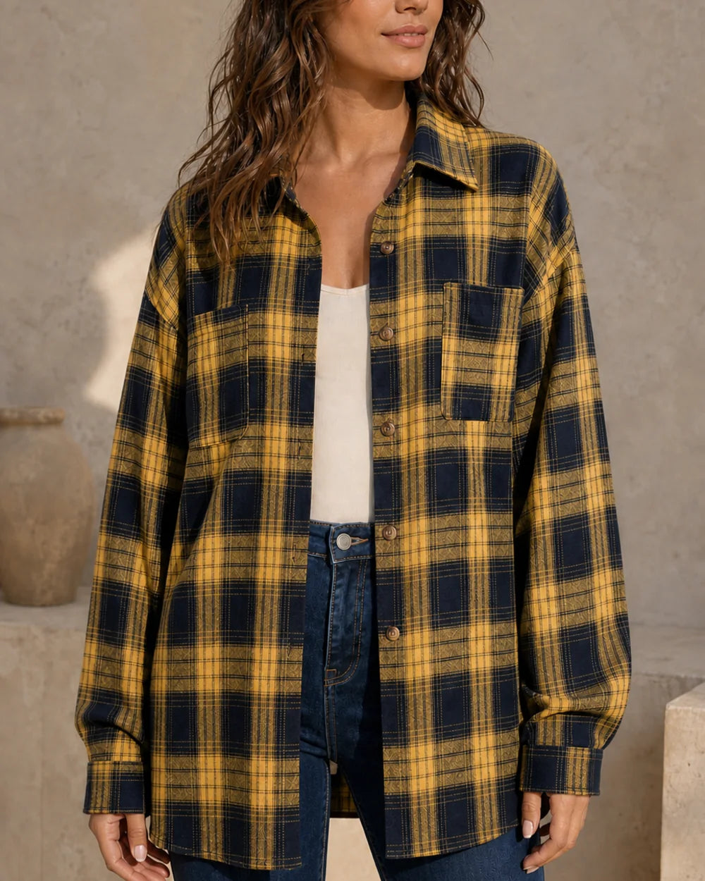 Camisa de cuadros oversize de mujer — image 11