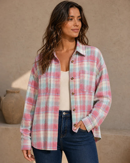 Camisa de cuadros oversize de mujer — image 9
