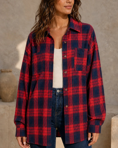 Camisa de cuadros oversize de mujer — image 15