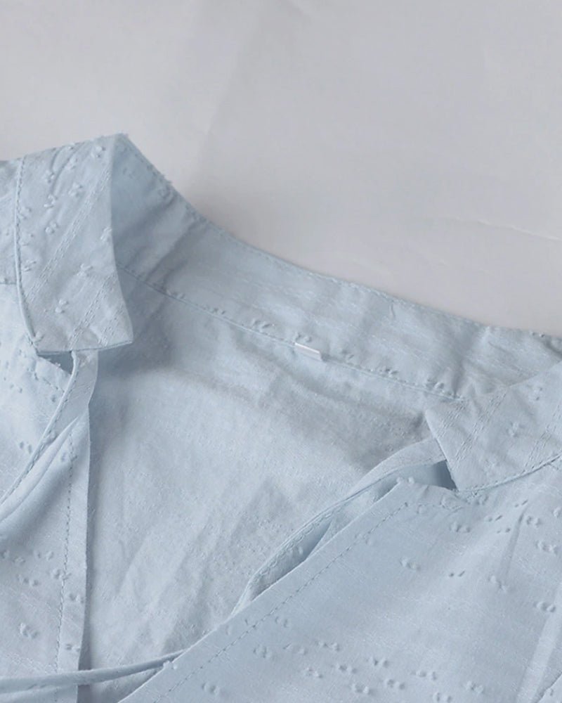 Persephone | Vestido Túnica de Algodón con Capucha y Escote en V para la Playa
