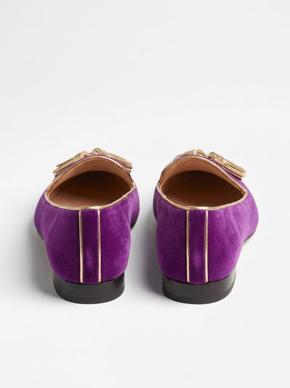 Women's Pointed Toe Tassel Loafers - back angle