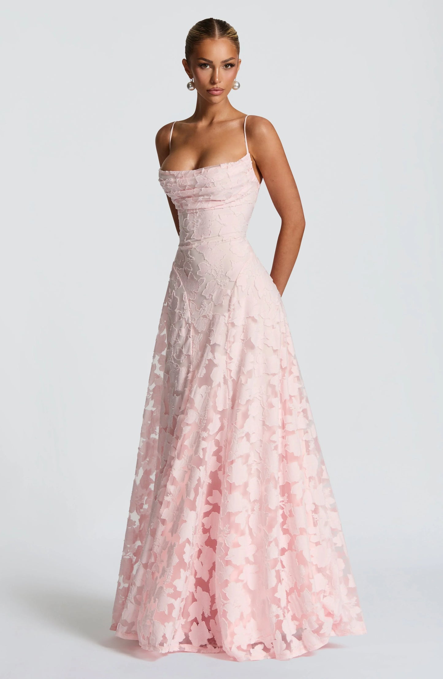 Auriana | Vestido Largo Romántico Floral Escote Cuadrado Tirantes Finos Verano