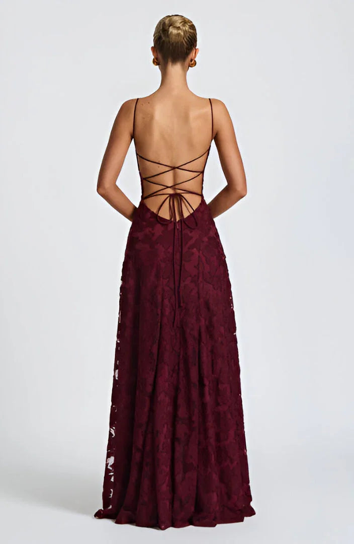 Auriana | Vestido Largo Romántico Floral Escote Cuadrado Tirantes Finos Verano