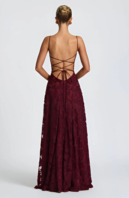 Auriana | Vestido Largo Romántico Floral Escote Cuadrado Tirantes Finos Verano