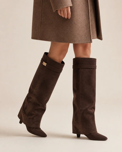 Sarah women's fold-over knee-high boots – 06 motion webp