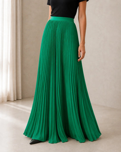 Falda maxi plisada y fluida de mujer — image 9