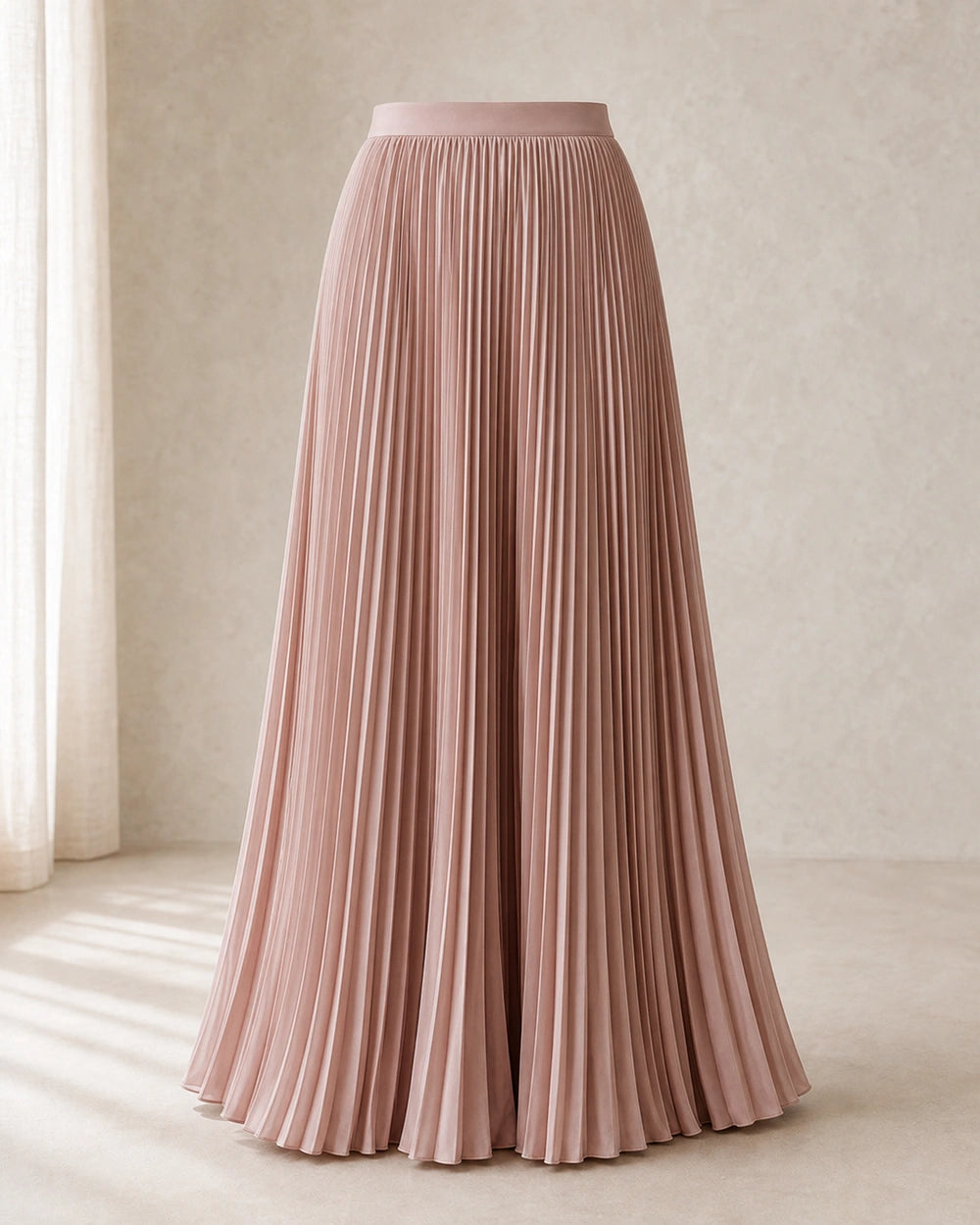 Falda maxi plisada y fluida de mujer — image 8