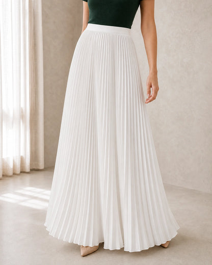 Falda maxi plisada y fluida de mujer — image 10