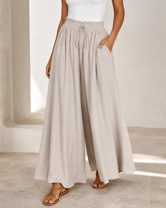 Pantalón de mujer de tiro alto y pierna ancha — image