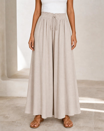 Pantalón de mujer de tiro alto y pierna ancha — image