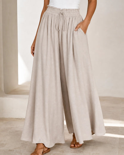 Pantalón de mujer de tiro alto y pierna ancha — image