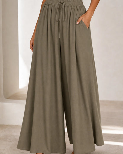Pantalón de mujer de tiro alto y pierna ancha — image